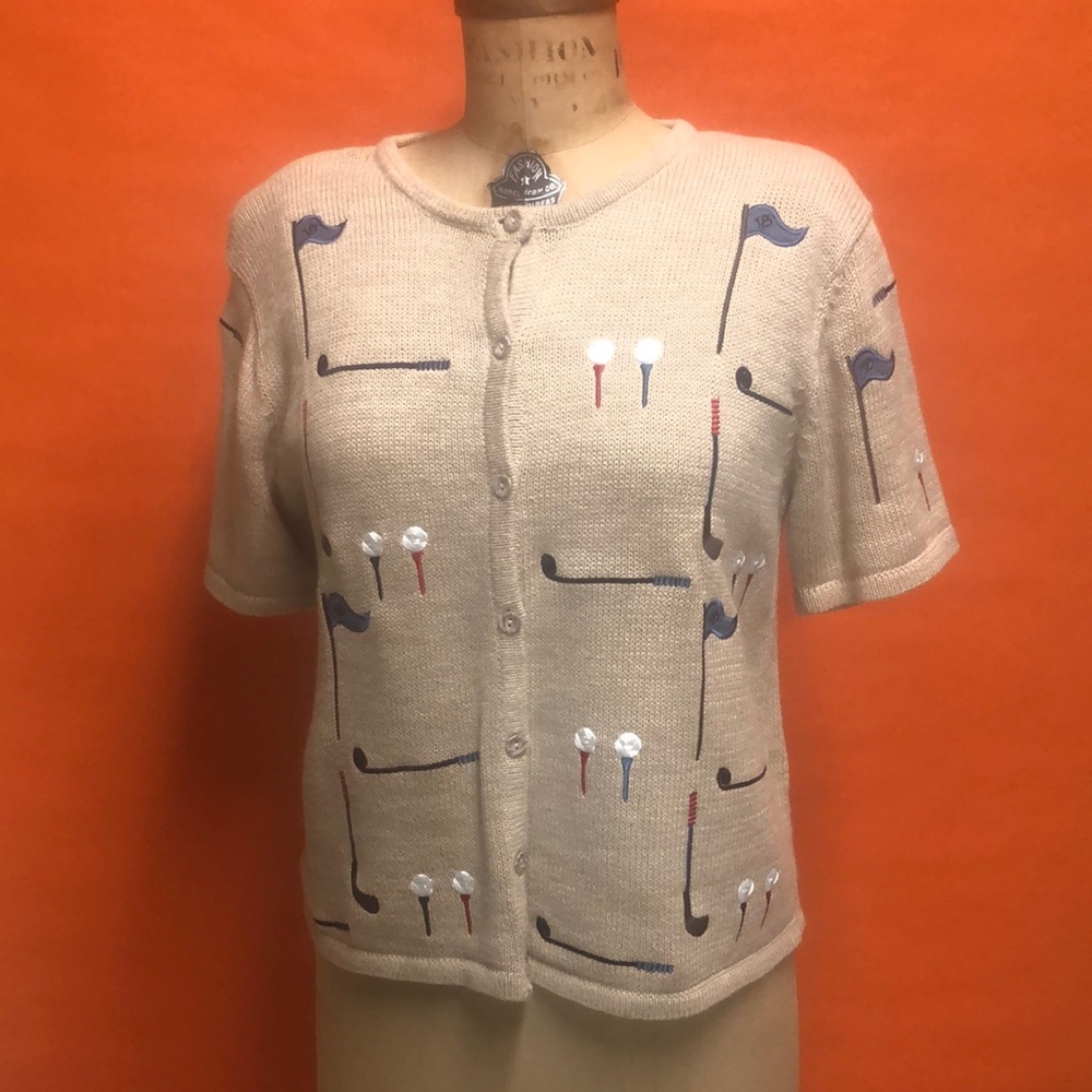 Christopher & Banks Golf Theme Sweater